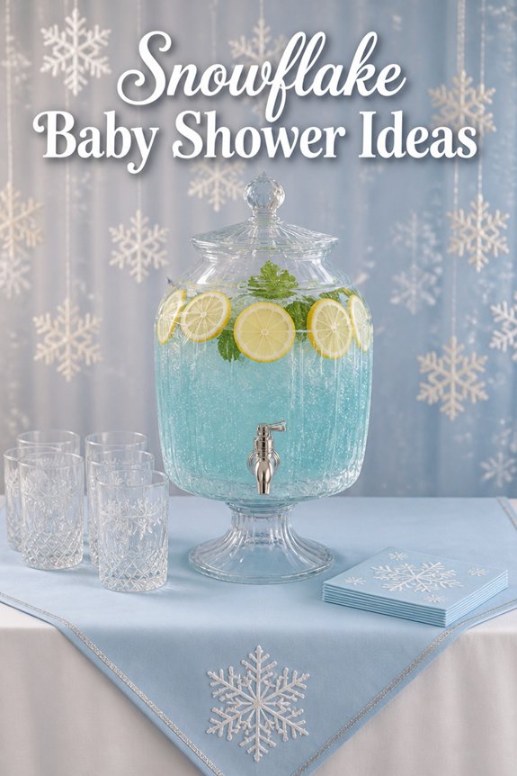 winter themed festive beverage display