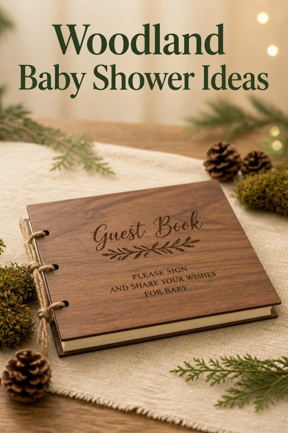 woodland themed guest book ideas