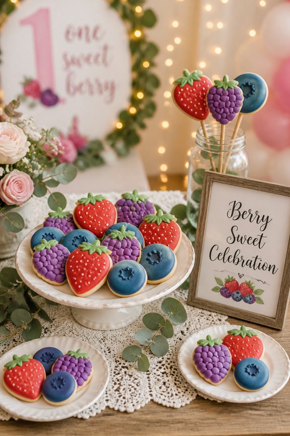 berry themed cookie treats